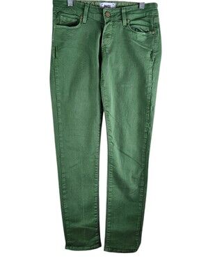 PAIGE Skyline Ankle Peg Green Jeans In 27